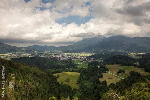 Panoramic views from the Ehrenberg castle ruins  Austria