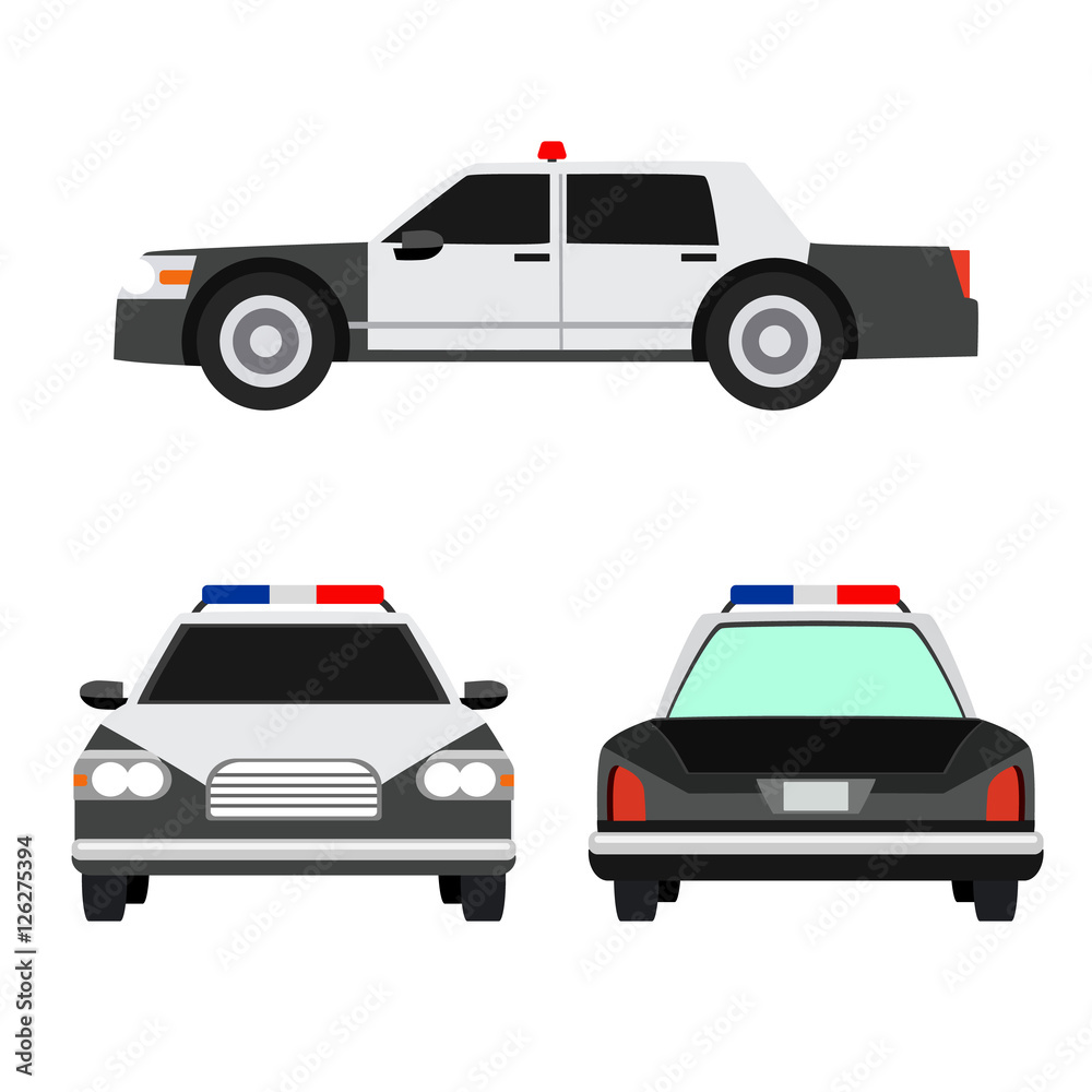 police car flat icon