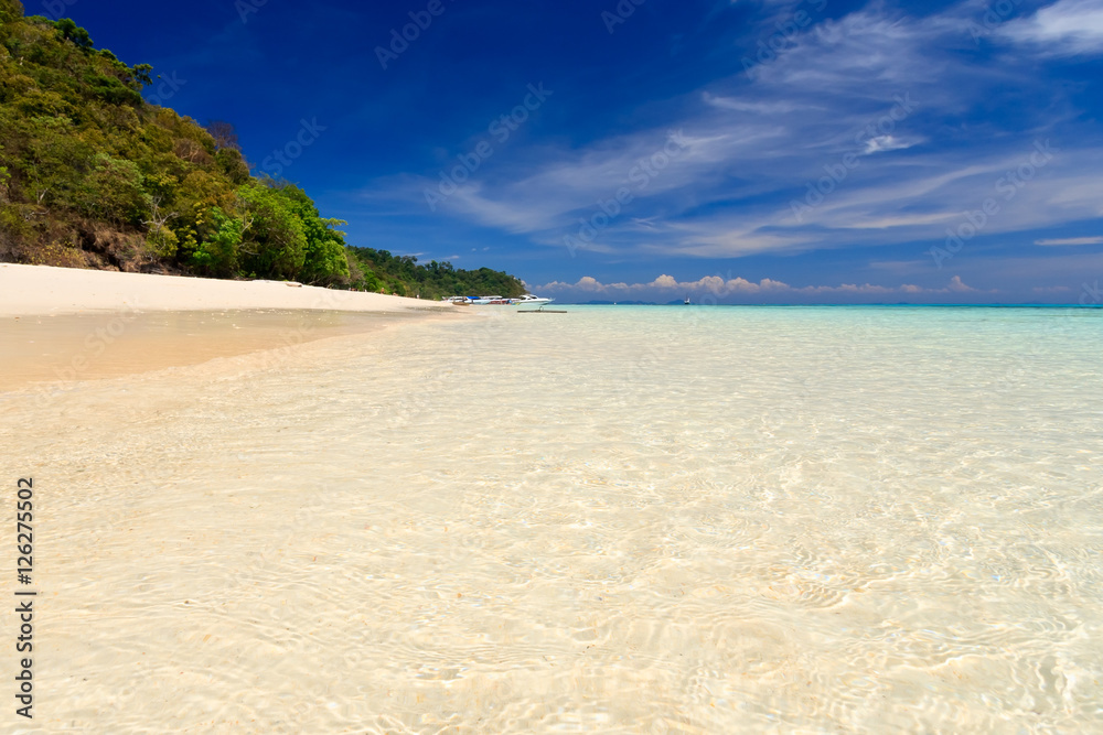 Seascape of Koh Rok island, Krabi, Thailand.