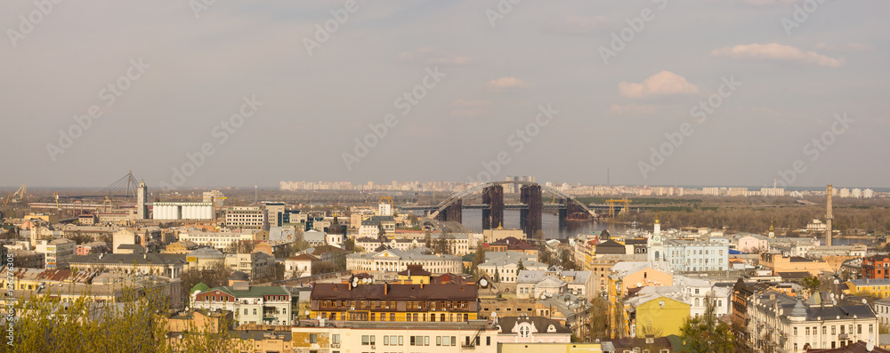 View of the old and new districts of Kyiv