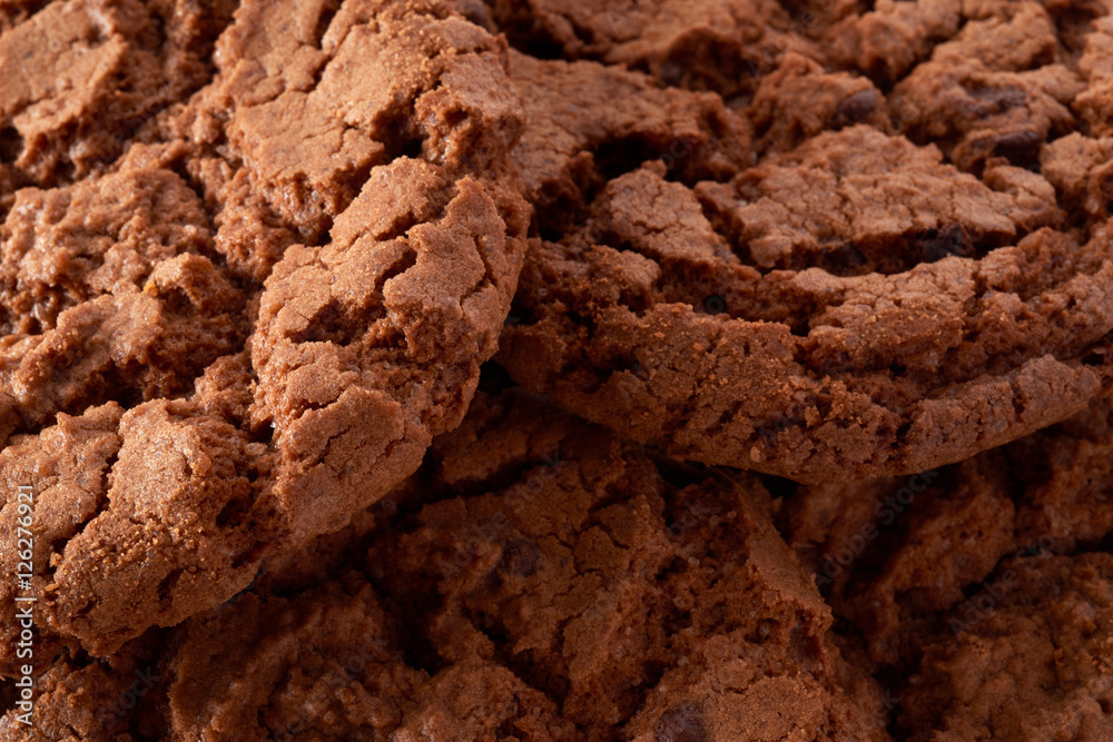Dark chocolate cookies background Dark chocolate cookies background