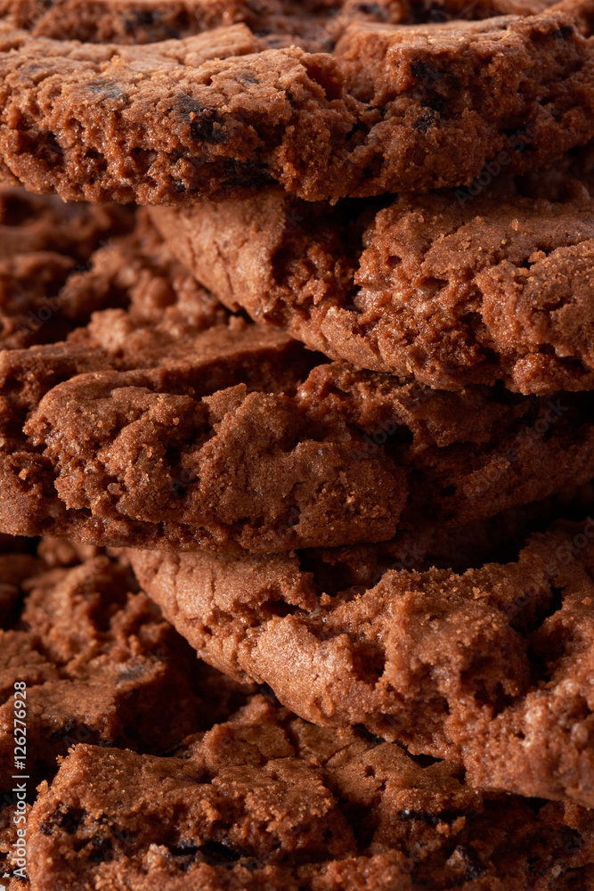 Dark chocolate cookies background Dark chocolate cookies background