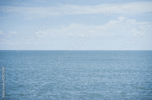 Ocean view in sunny summer day.blue sea with blue sky.ocean background