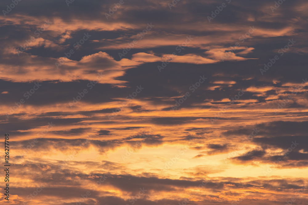 Background of cloudy sky in morning before sunrise