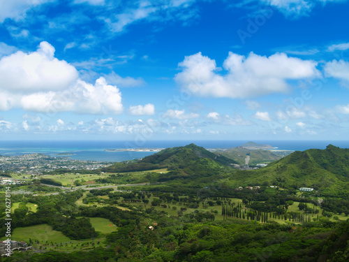 Beautiful scenery of a city in hawaii