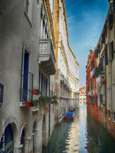 Photography Narrow passage in Venice Italy