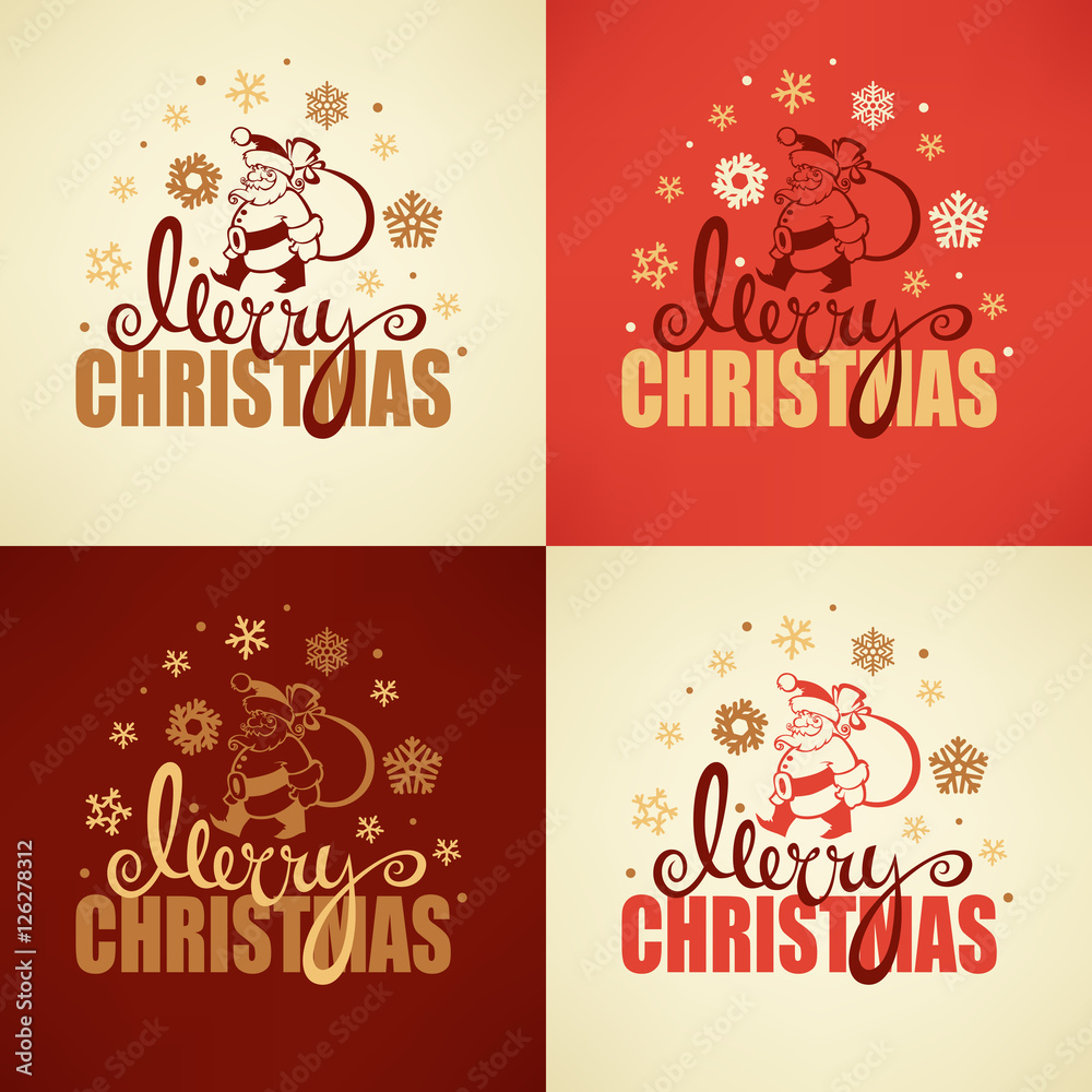 vector set of Christmas retro greeting card template designs wit vector set of Christmas retro greeting card template designs wit