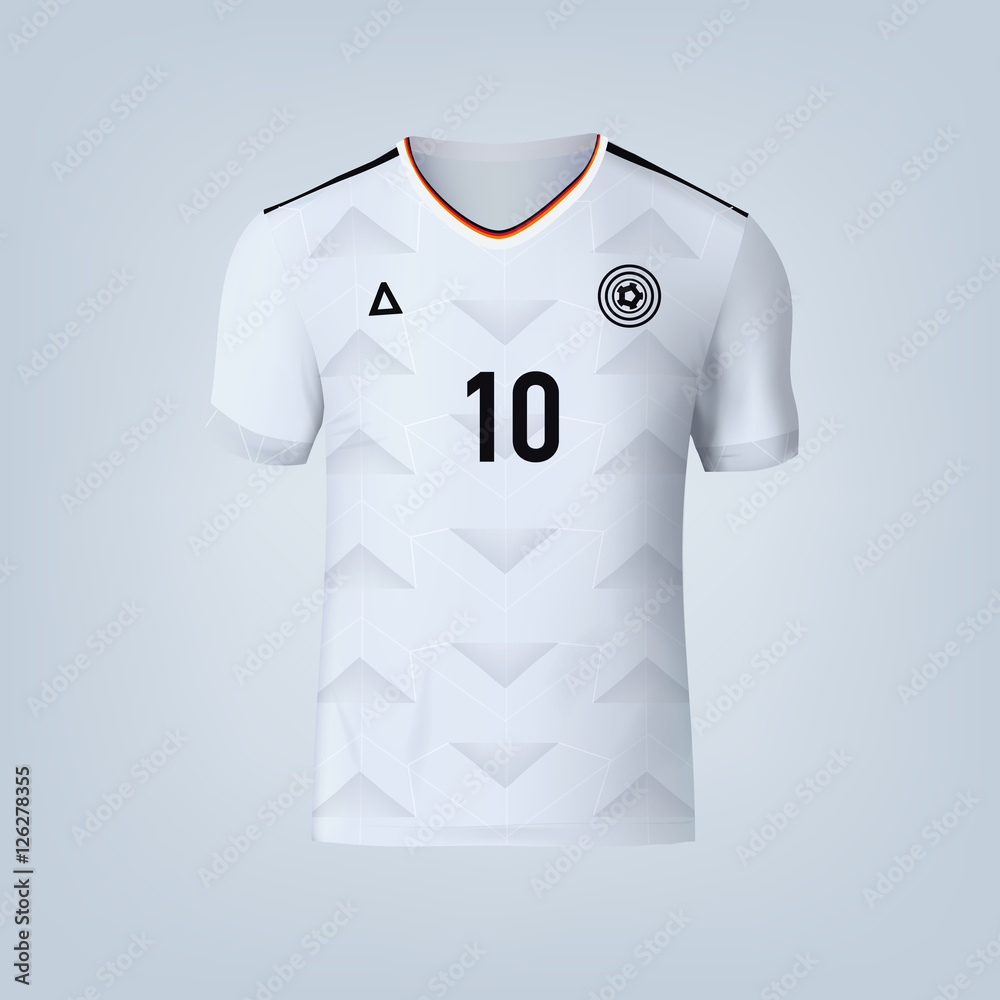 Color soccer T-shirt of Germany. Football team equipment Stock Vector |  Adobe Stock