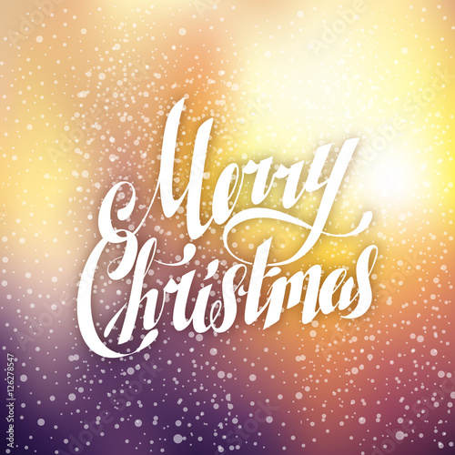 Merry Christmas Hand Lettering Greeting Card