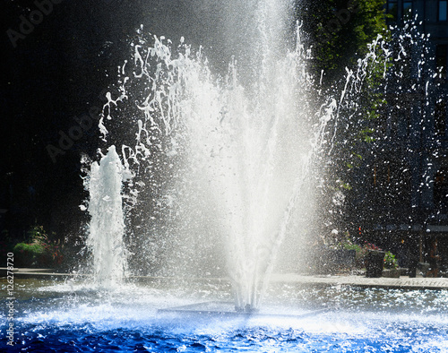 Fountain splashes background