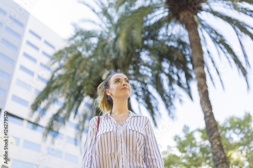 Young woman on holiday photo