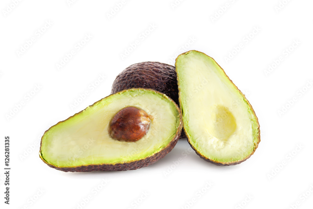 Avocado fruit isolated on white background Avocado fruit isolated on white background