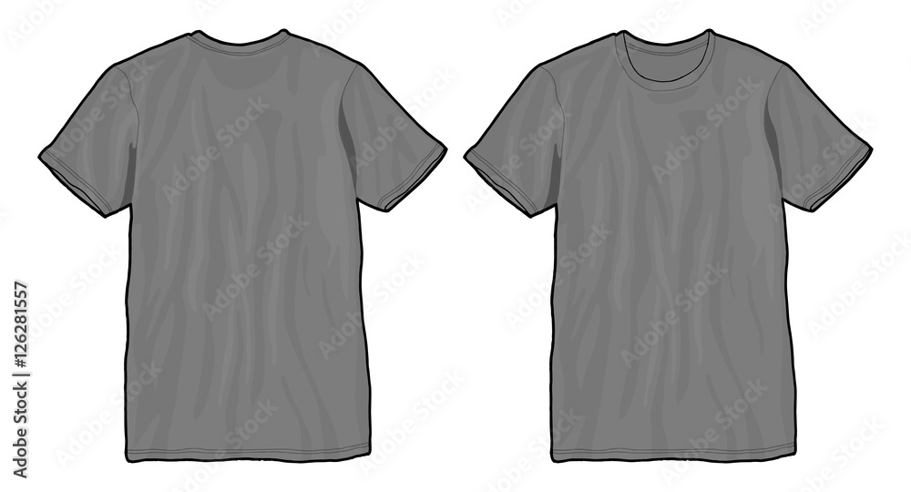 skranke Fortrolig afskaffe grey t-shirt template vector. Stock Vector | Adobe Stock