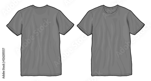 grey t-shirt template vector.