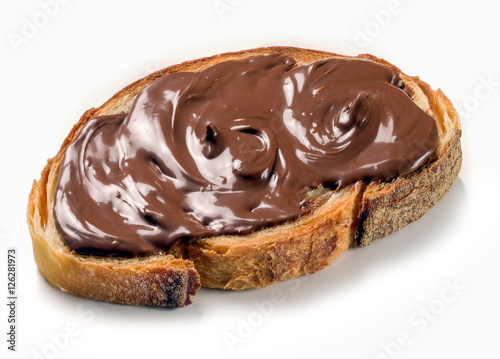 nutella cream on a slice of bread

