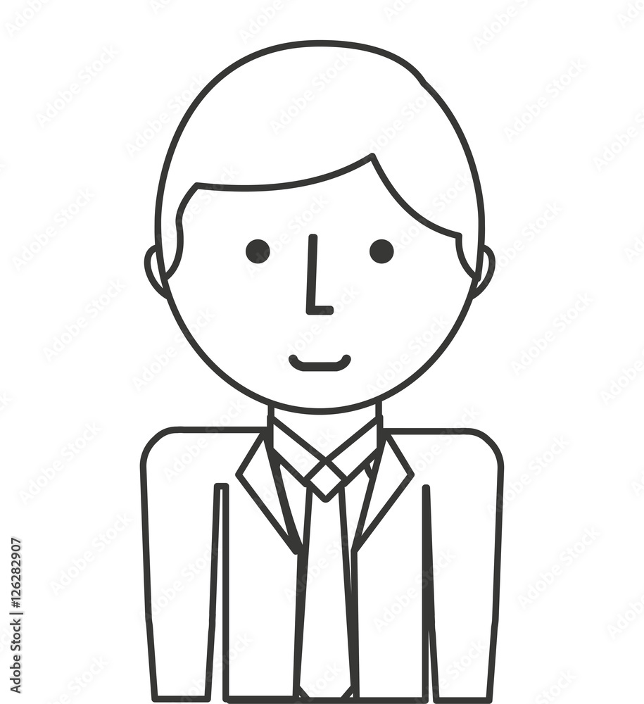 businessman avatar isolated icon vector illustration design