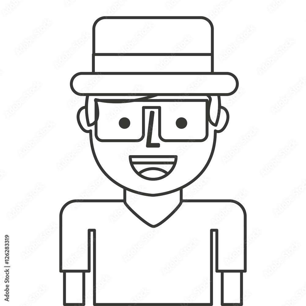 tourist avatar isolated icon vector illustration design