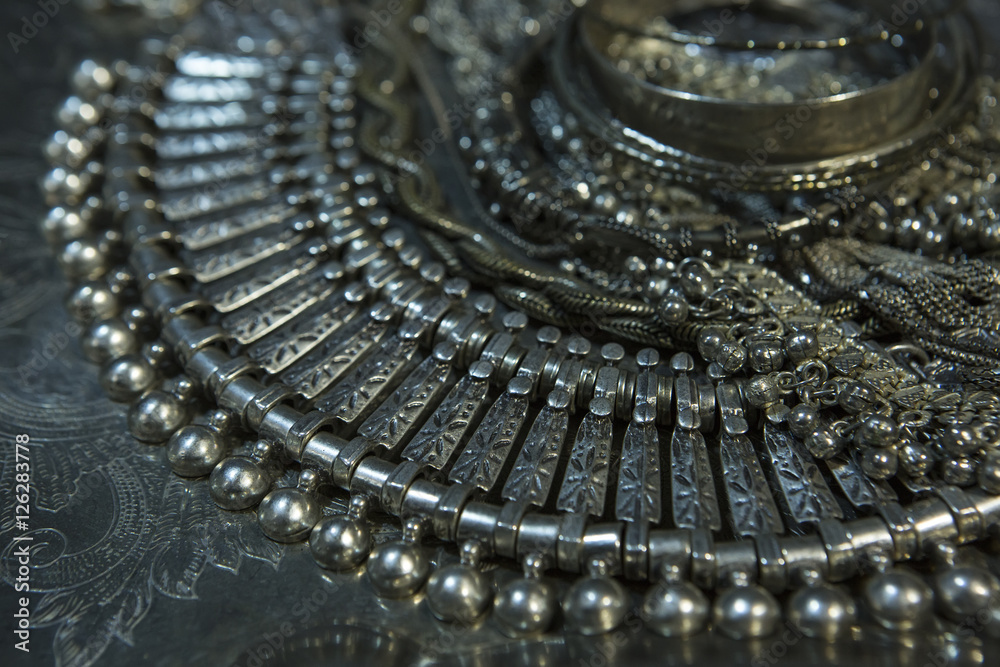 Treasure, heap of Beautiful Oriental Silver Bridal jewelry (Indi Treasure, heap of Beautiful Oriental Silver Bridal jewelry (Indi