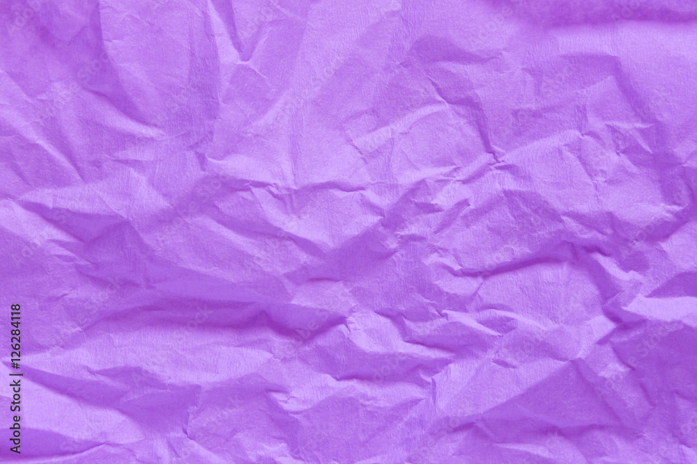 Purple crumpled paper, for backgrounds or textures.