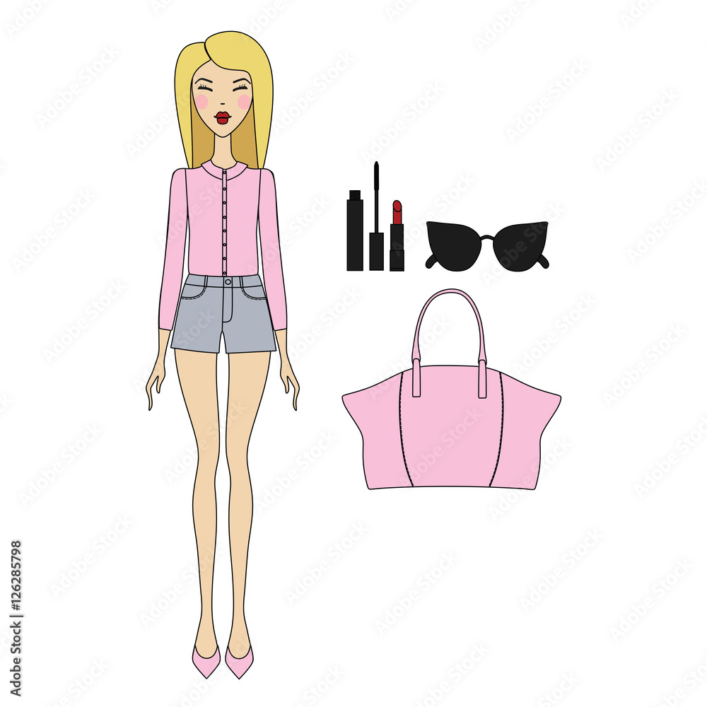 young woman in fashionable clothes. Girl in dress. casual wear. young woman in fashionable clothes. Girl in dress. casual wear.