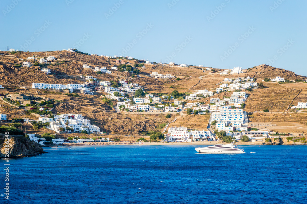 Yacht near the greece islands