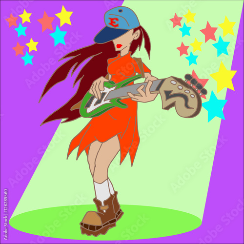 Power Bassist Lady