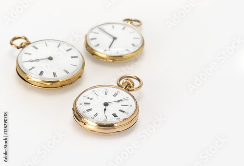 Group of Pocket Watches Time Clocks 