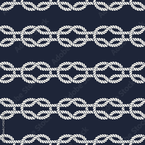 Seamless nautical rope pattern - Square knots