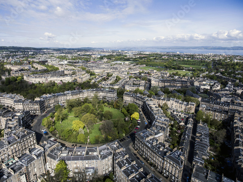 Edinburgh city historic Town sunny Day Aerial shot 2 © CL-Medien