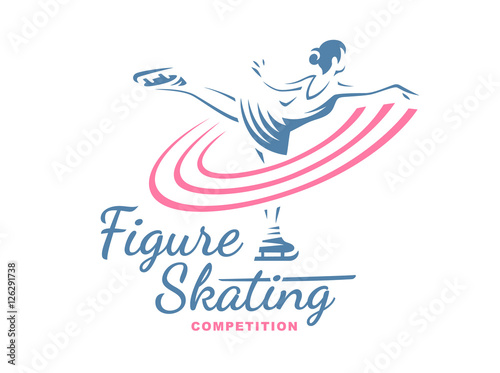 Figure Skating emblem illustration