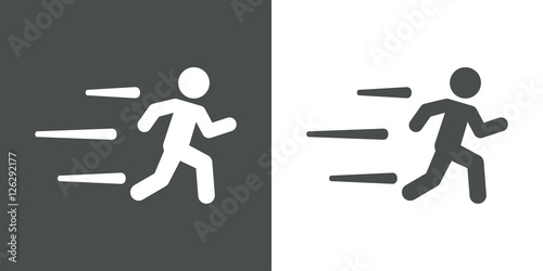 Icono plano corredor gris