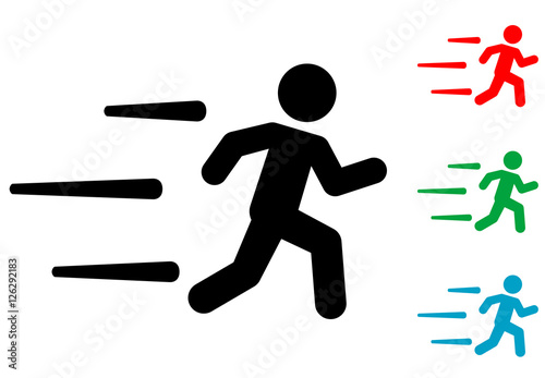 Icono plano corredor varios colores