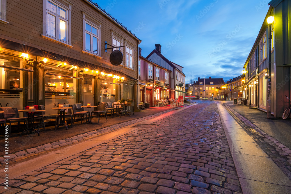 Fototapeta premium Stare miasto w Trondheim, Nordland, Norwegia