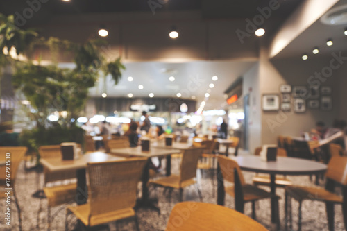 Abstract blur restaurant background photo