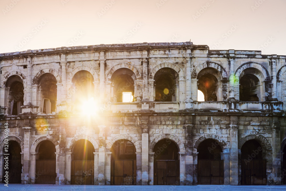 Arena of Nimes at sunrise