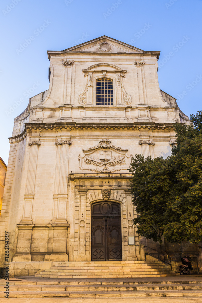 Church in the old town of Nimes Church in the old town of Nimes