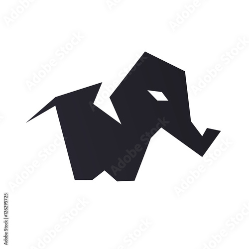 elephant flat vector icon