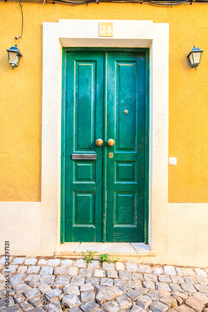 Colorful doors in Portugal