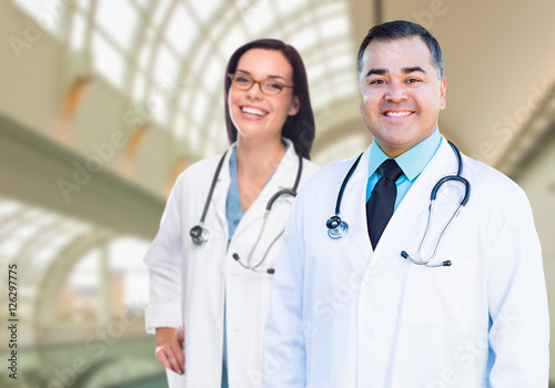 Two Male and Female Doctors...