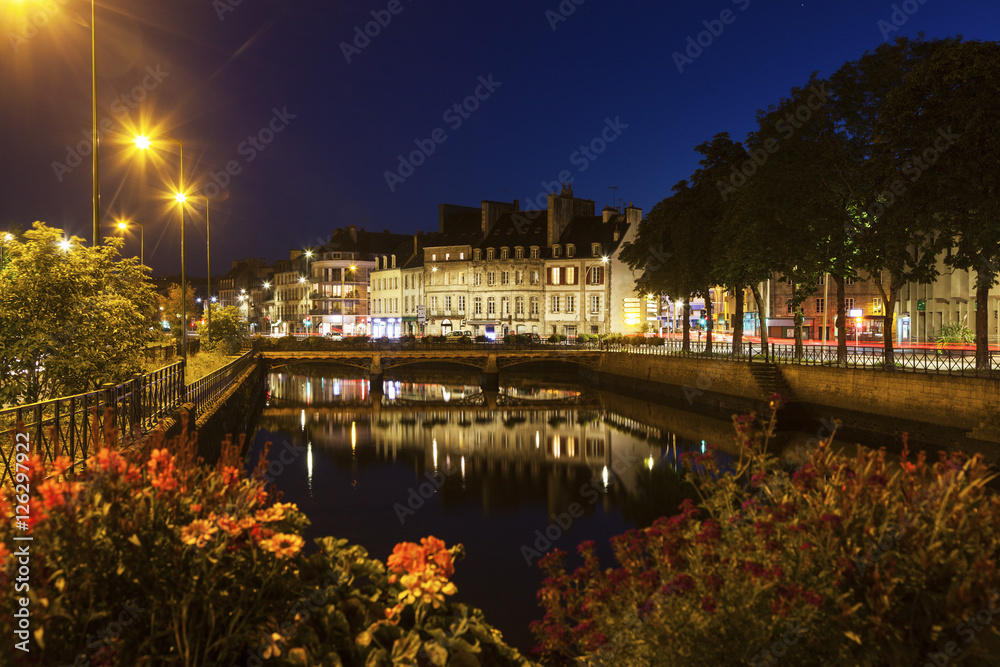 Quimper architecture along the river Quimper architecture along the river