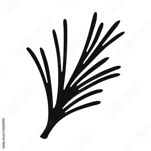Rosemary icon in black style isolated on white background. Herb an spices symbol stock vector illustration.
