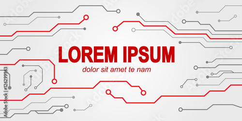 Horizontal circuit board abstract modern background. Vector illustration flat design
