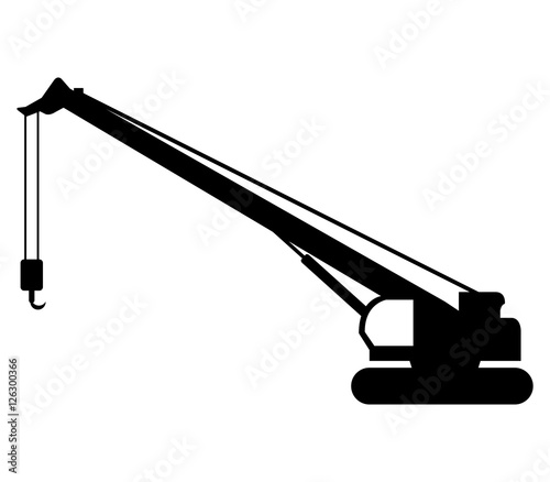 crane icon isolated on white background