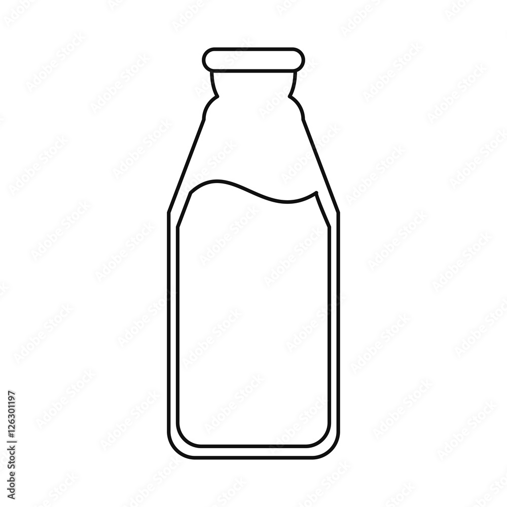 Milk bottle icon. Organic healthy food fresh and natural theme. Isolated design. Vector illustration Milk bottle icon. Organic healthy food fresh and natural theme. Isolated design. Vector illustration