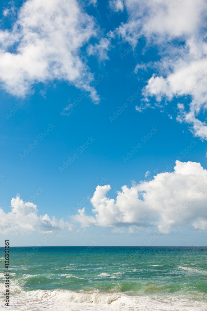 Big clouds and Atlantic Ocean