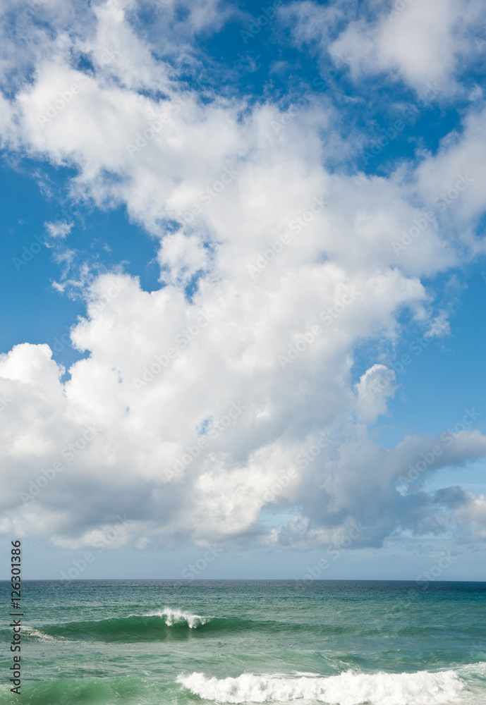 Big clouds and Atlantic Ocean