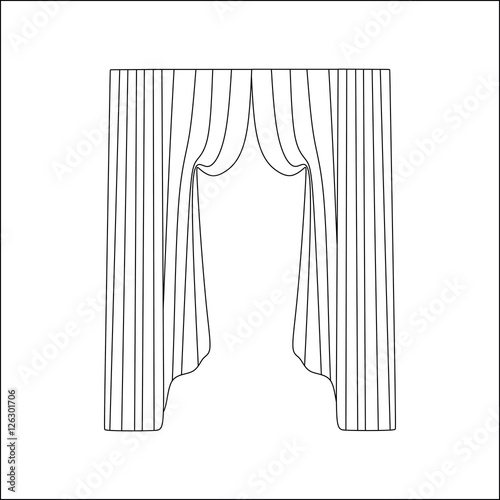 curtains. interior textiles.  interior decoration textiles sketc