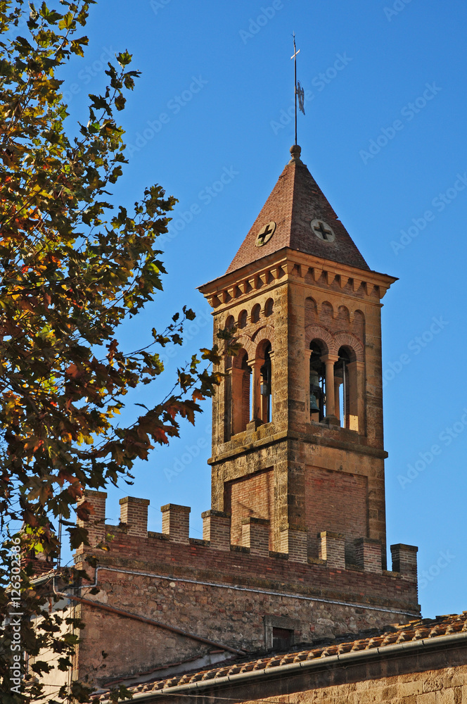 Fototapeta premium Bolgheri, il castello e la chiesa - Livorno