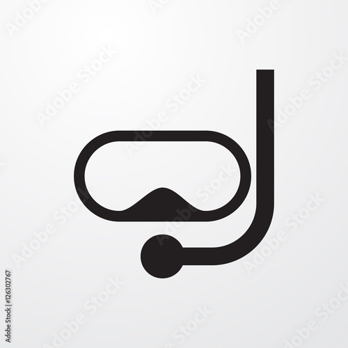 underwater mask icon illust...