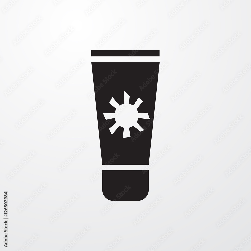 Obraz premium sun cream icon illustration